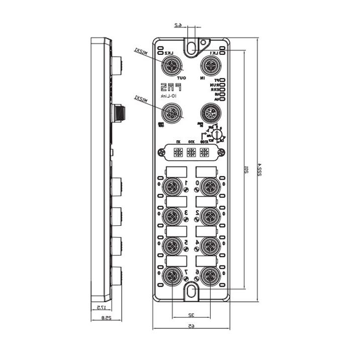 Support EtherCAT protocol、 8 ports、IO-Link Master、Class A、006B11